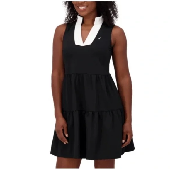 Nautica Black Dress with White Trim - Picture 5 of 7